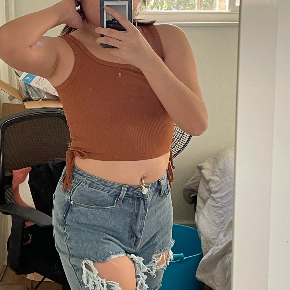 Caramel Tank with detailing on the sides